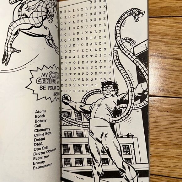 Stan Lee Presents Spidey-Skill Search-A-Words VTG 1970s Marvel Comics crossword - Picture 8 of 8
